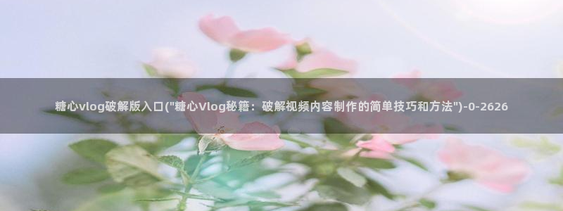糖心vlog玩偶姐姐